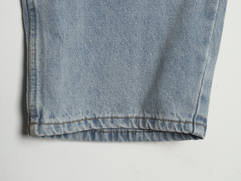 Balenciaga 24SS cardstock wide-leg loose casual jeans