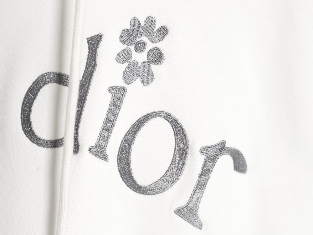 Dior 24SS small flower embroidered hooded sweatshirt