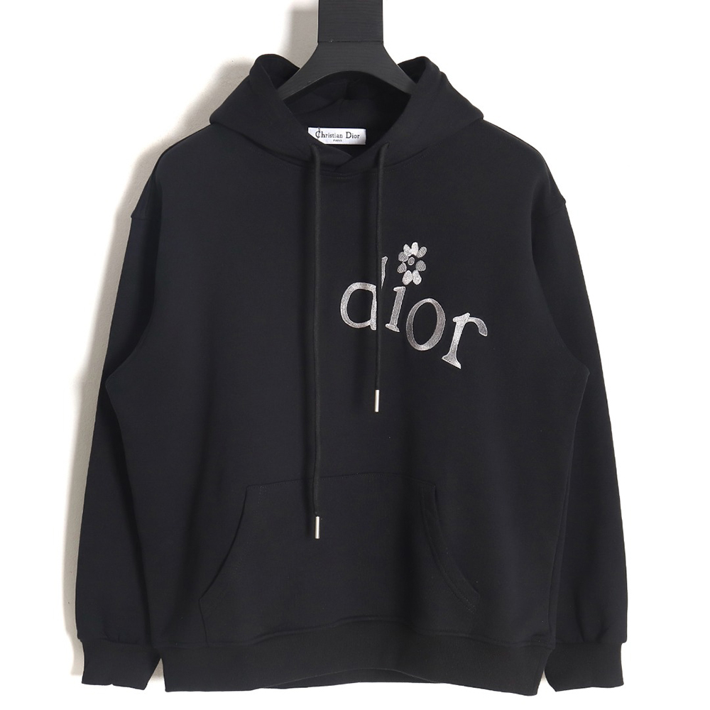 Dior 24SS small flower embroidered hooded sweatshirt