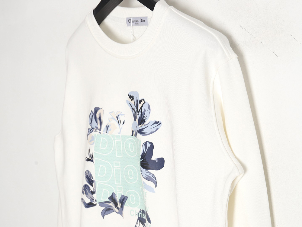 Dior 24SS floral print crew neck sweatshirt