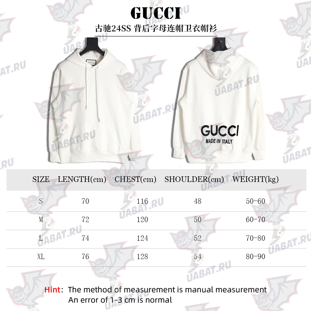 Gucci 24SS back lettering hooded sweatshirt TSK1