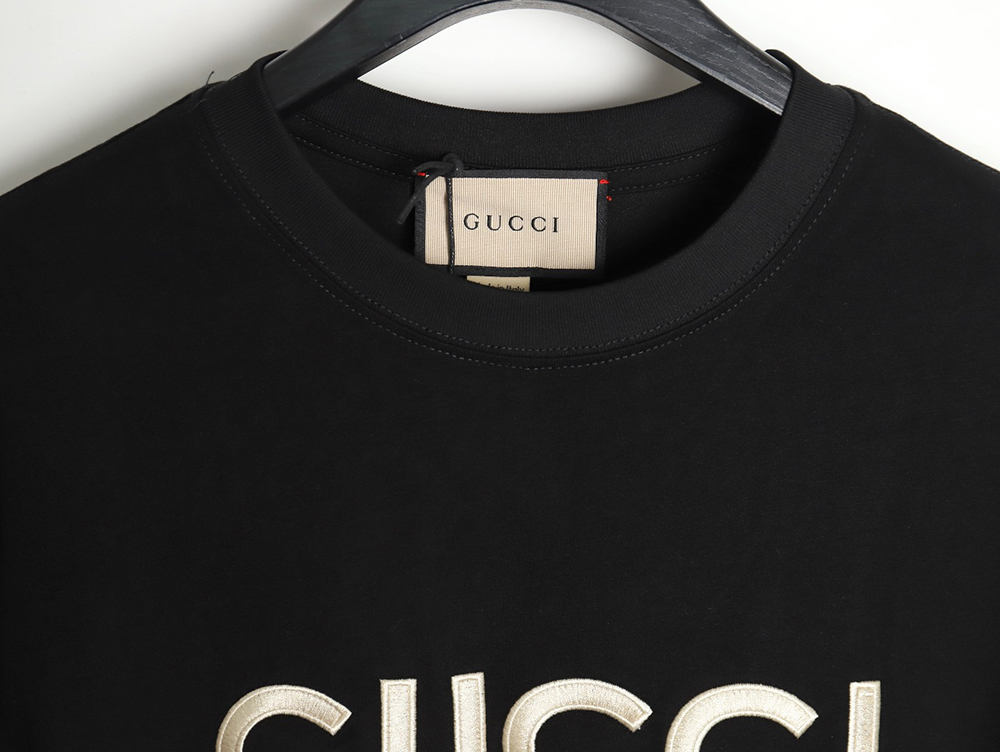 Gucci classic 1921 letter embroidered logo pattern short sleeves