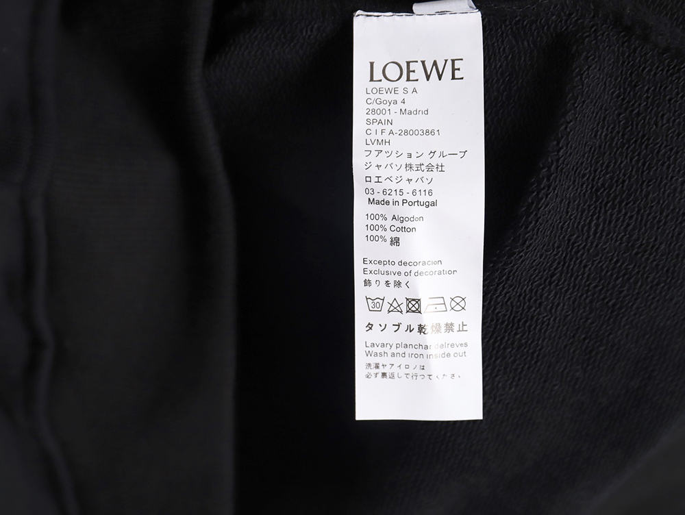 Loewe 24SS large letter print hooded sweatshirt TSK2