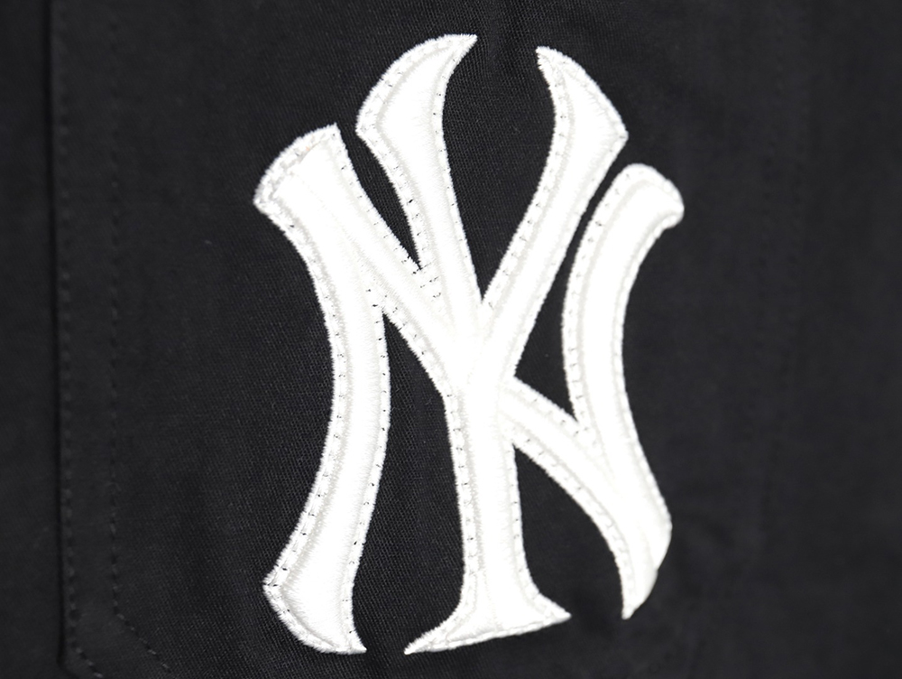 MLB Back Logo long-sleeved shirt autumn heavy embroidered Oxford shirt jacket