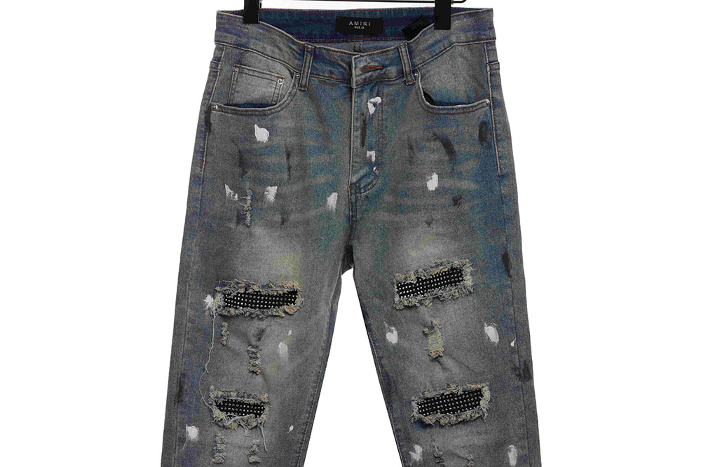 Amiri splash ink hot diamond jeans trousers