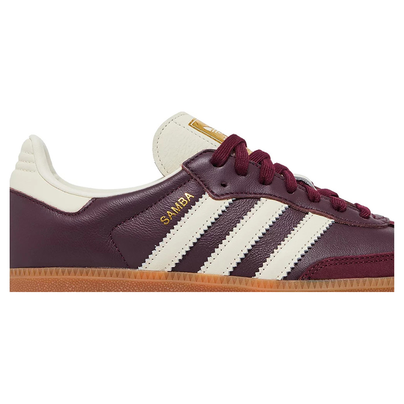 Adidas Samba OG Maroon Gold Metallic
