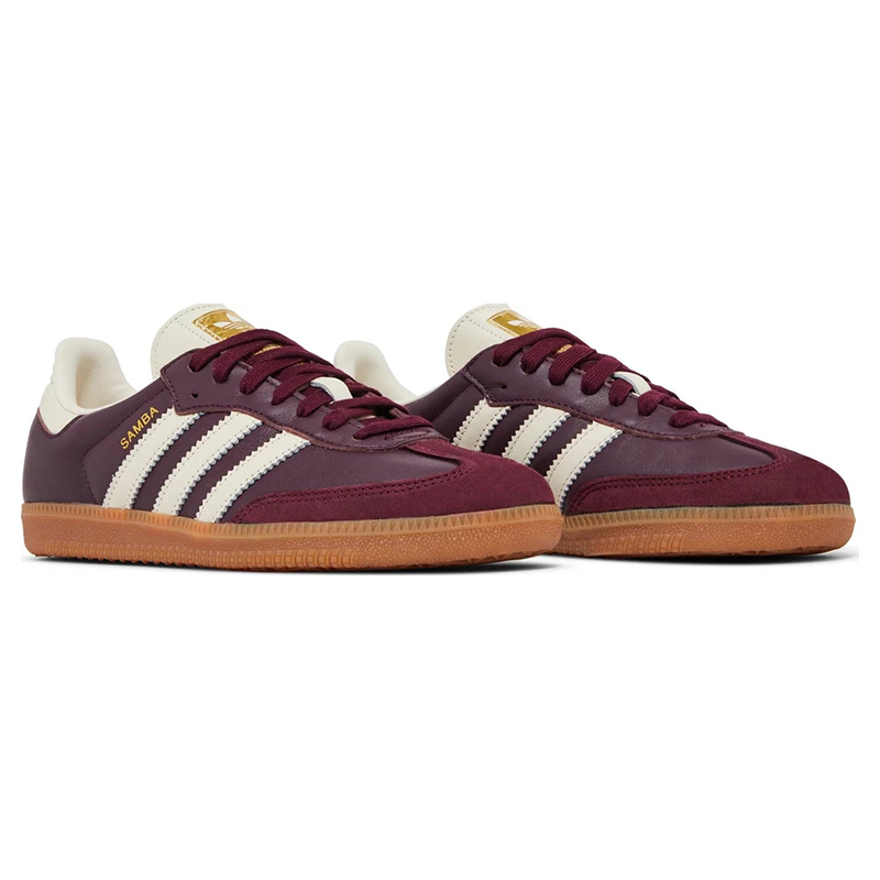 Adidas Samba OG Maroon Gold Metallic