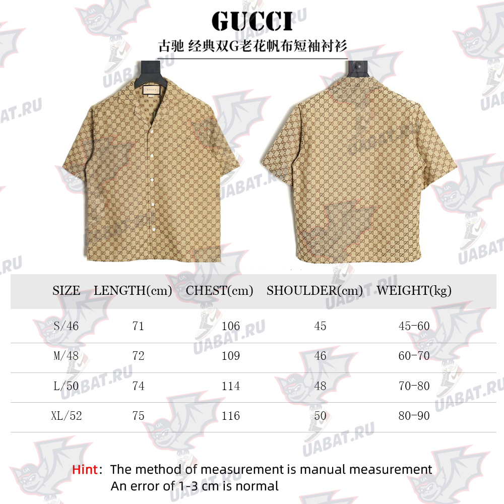 Gucci classic double G presbyopic canvas short sleeves