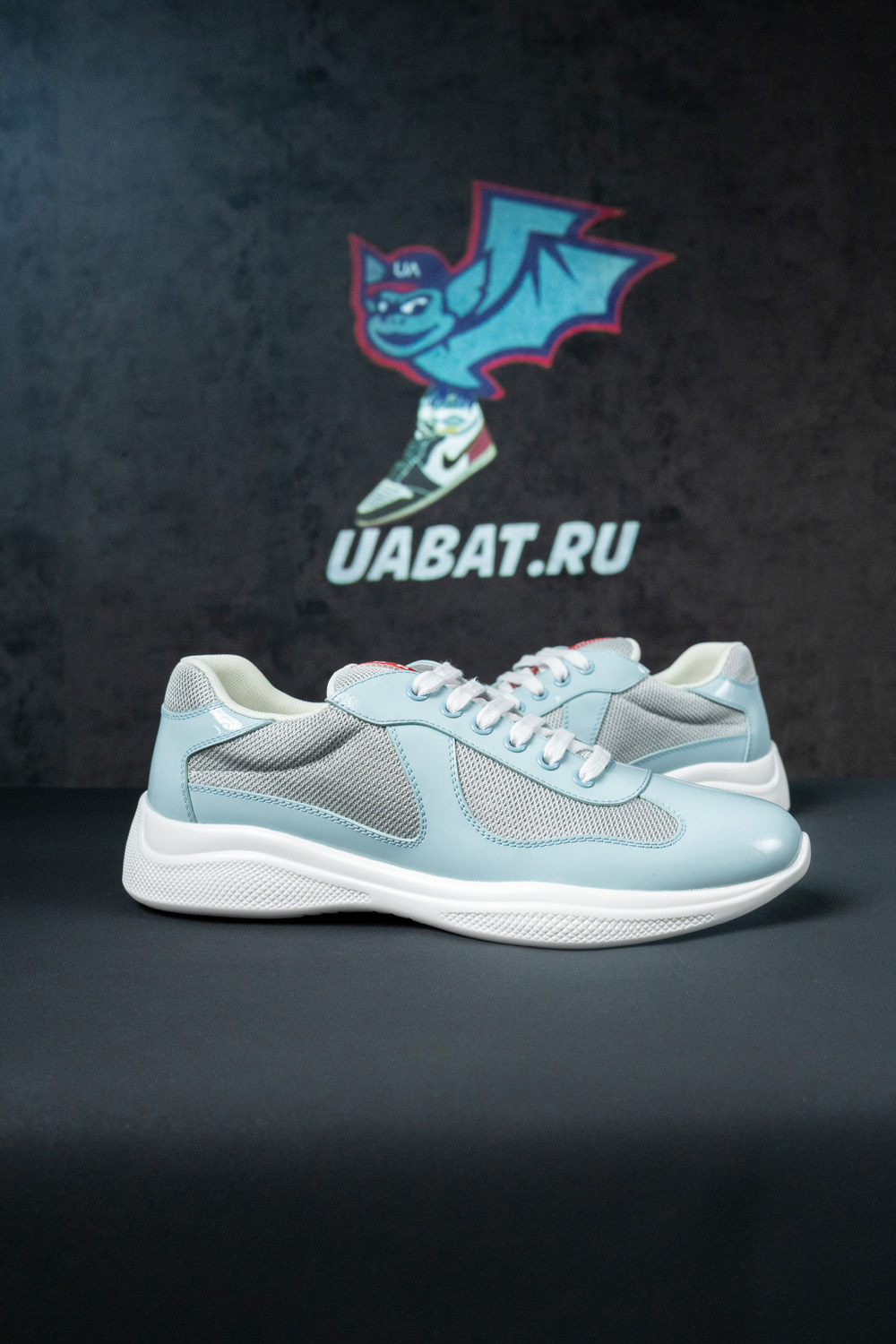 Prada America's Cup sneakers "Blue Silver"