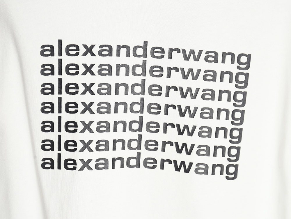 Alexander wang 24ss bullet screen letter print short sleeves