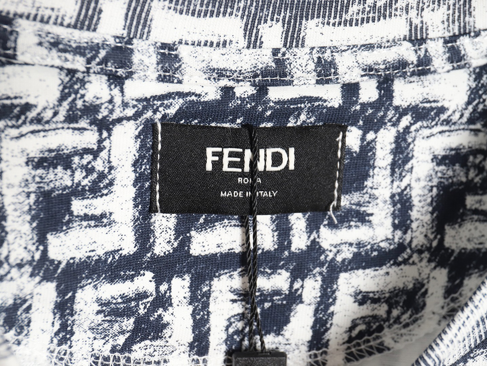 Fendi 24ss FF full print crayon graffiti short sleeves TSK1