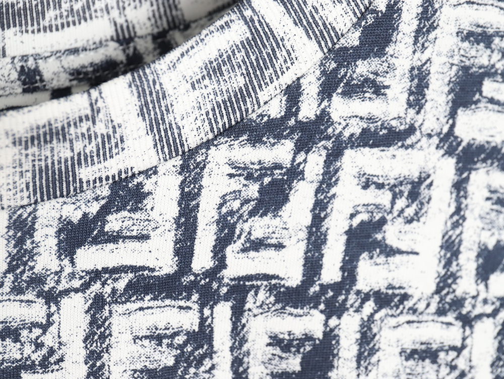Fendi 24ss FF full print crayon graffiti short sleeves TSK1