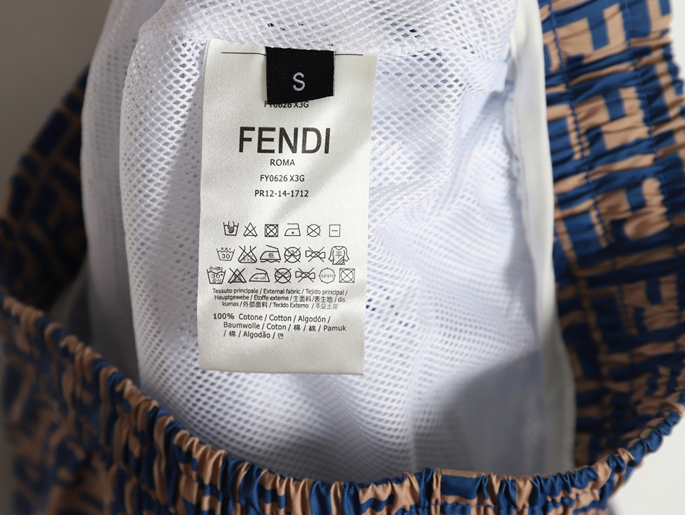 Fendi classic FF full Indonesian dragon shorts TSK1