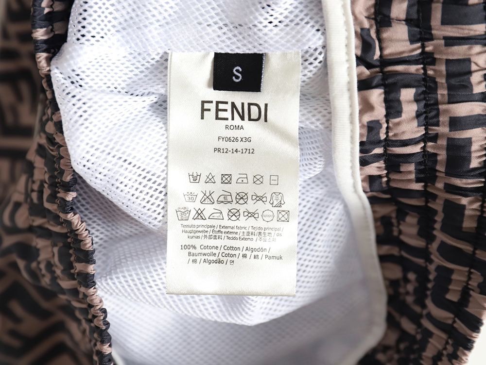 Fendi classic FF full Indonesian dragon shorts TSK2