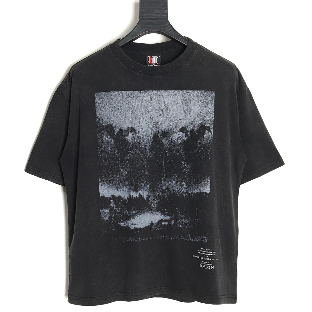 Fear of God Three Gods Judgment Distressed Short Sleeve T-Shirt