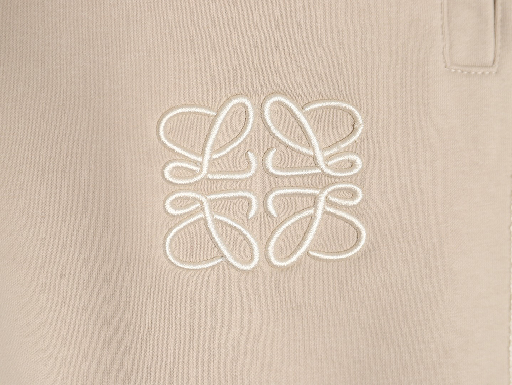 Loewe color-block braided ribbon embroidered shorts