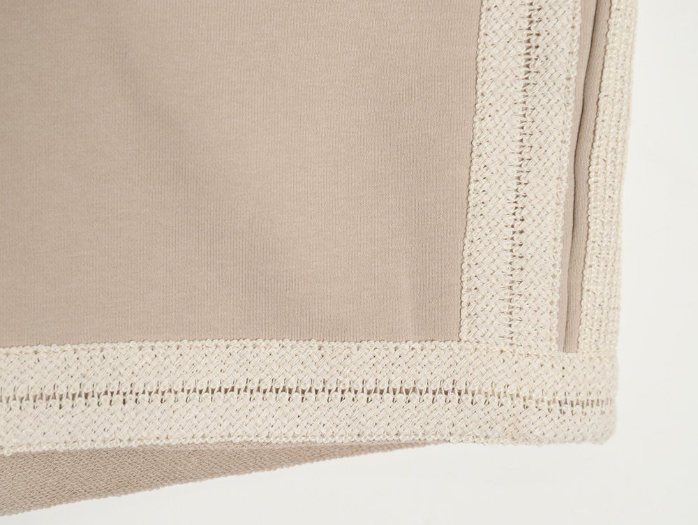 Loewe color-block braided ribbon embroidered shorts