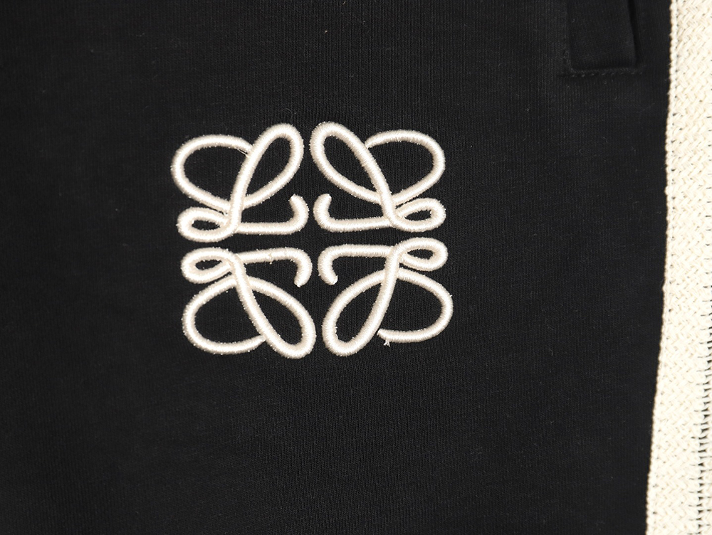 Loewe color-block braided ribbon embroidered shorts TSK1