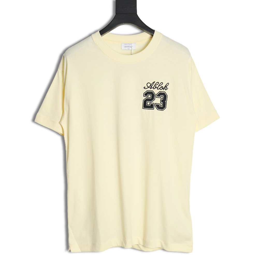 Off-White 24SS 23rd size embroidered logo short-sleeved T-shirt