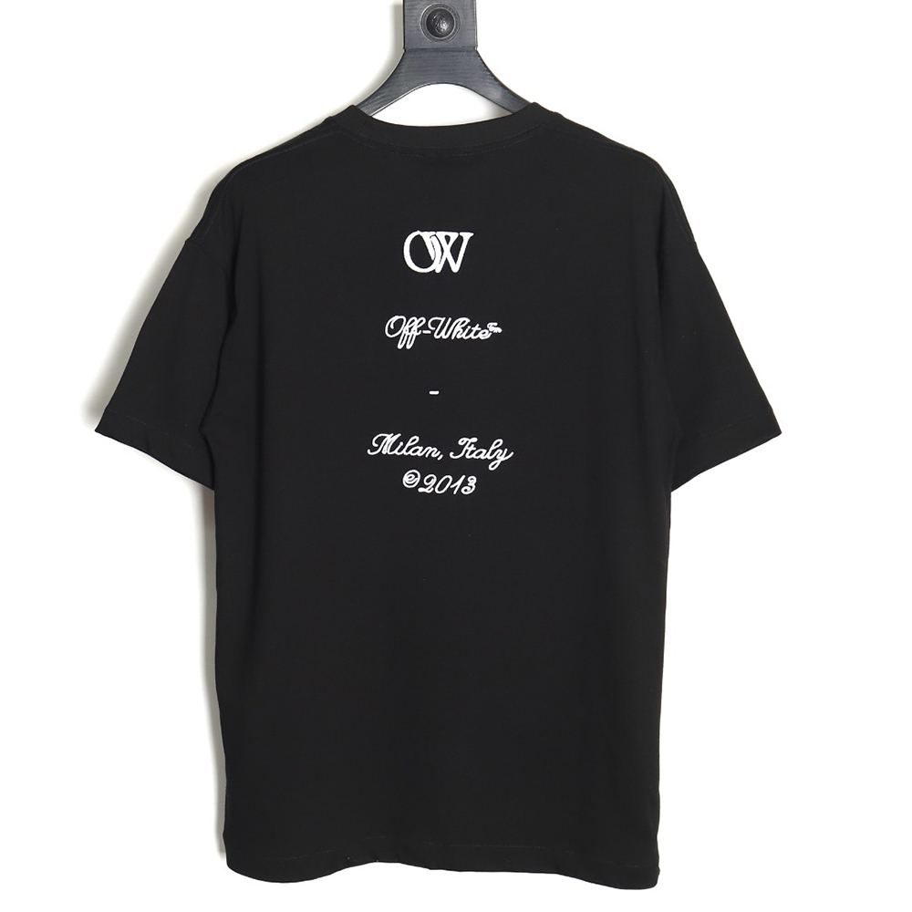 Off-White 24SS 23rd size embroidered logo short-sleeved T-shirt TSK1