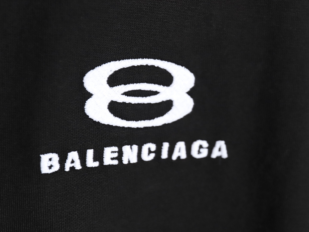 Balenciaga 24SS double ring small embroidered tassel short-sleeved T-shirt TSK2
