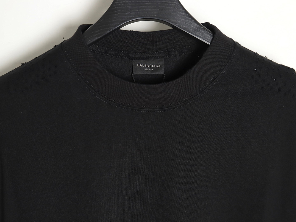 Balenciaga 24SS new Sanskrit back destruction short-sleeved T-shirt