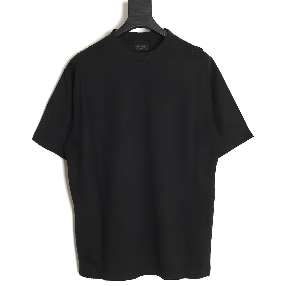 Balenciaga 24SS new Sanskrit back destruction short-sleeved T-shirt