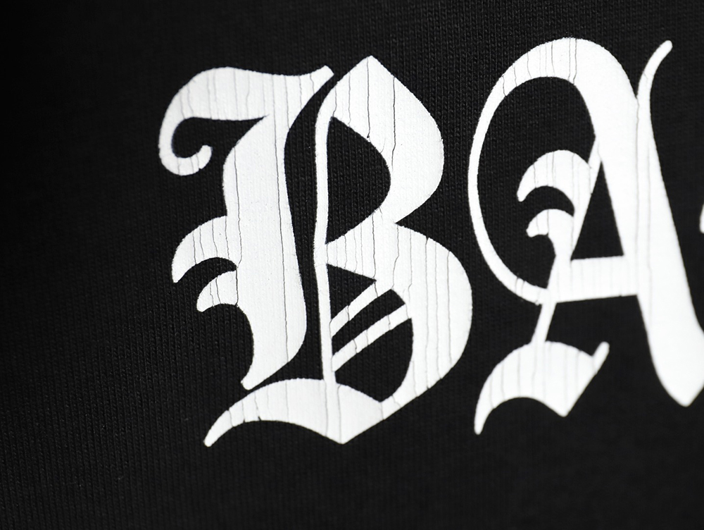 Balenciaga 24SS new Sanskrit back destruction short-sleeved T-shirt