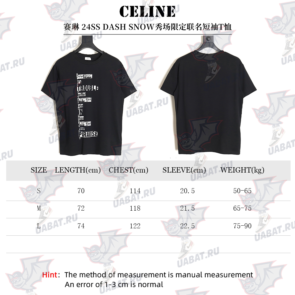Celine 24SS DASHSNOW show limited edition short-sleeved T-shirt