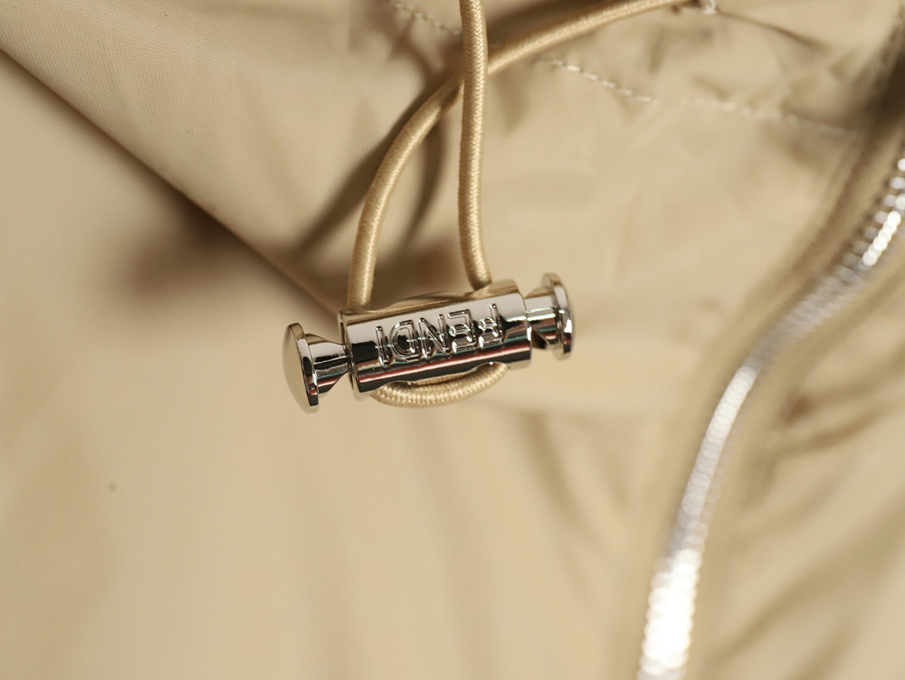 Fendi FD24SS Green FF Reversible Nylon Jacket Hooded Jacket
