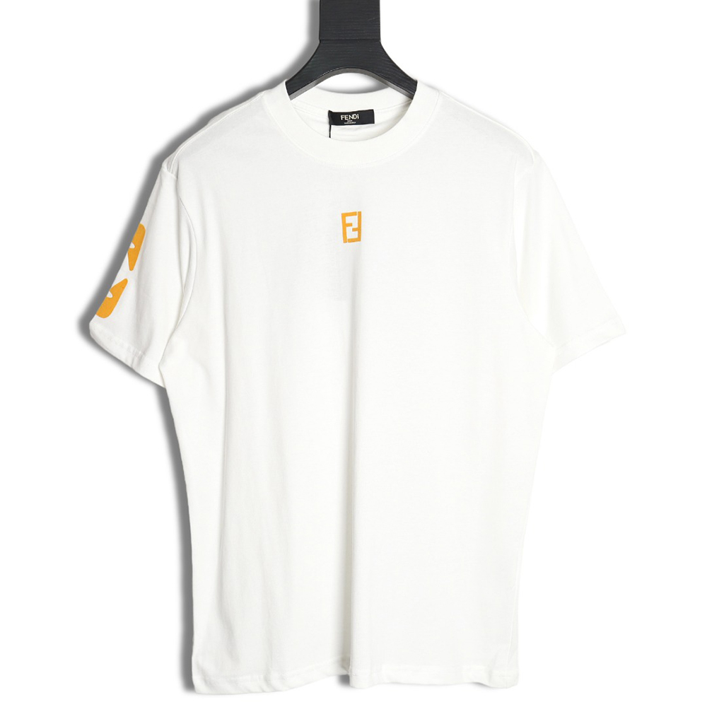 Fendi short-sleeved shirt with FF logo printed on the chest TSK1