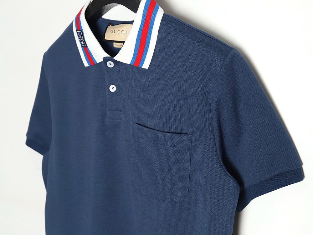 Gucci GUC 24 new collar GG embroidered short-sleeved polo shirt TSK2