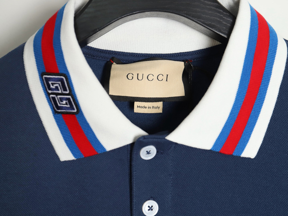 Gucci GUC 24 new collar GG embroidered short-sleeved polo shirt TSK2