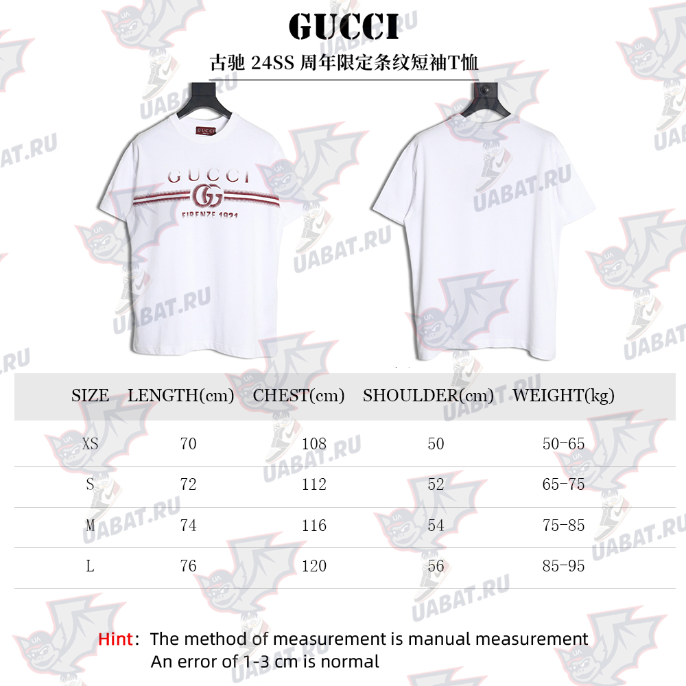 Gucci 24SS Anniversary Limited Edition Striped Short Sleeve T-Shirt