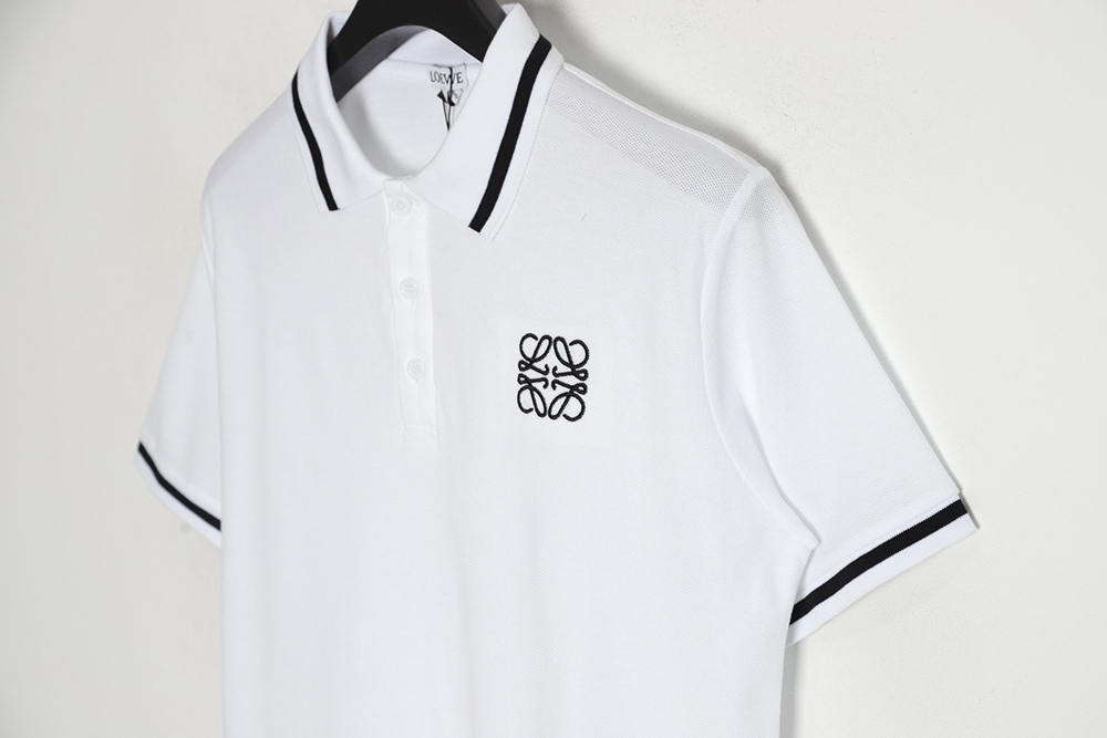 Loewe 23SS embroidered short-sleeved POLO shirt