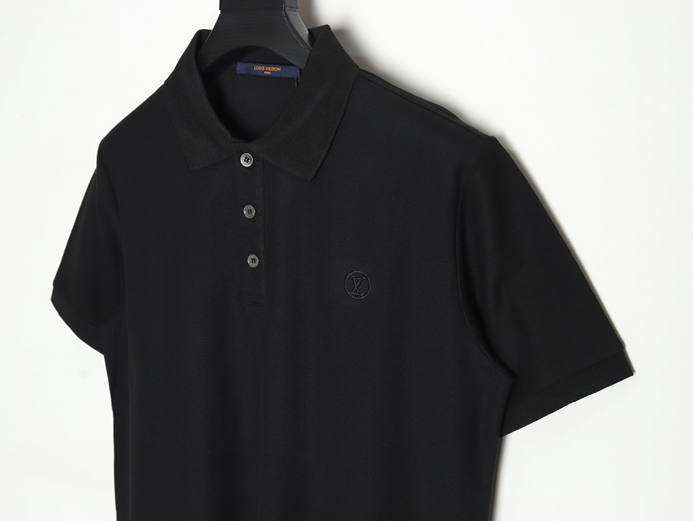 Louis Vuitton 23SS letter embroidered logo short-sleeved polo shirt TSK4