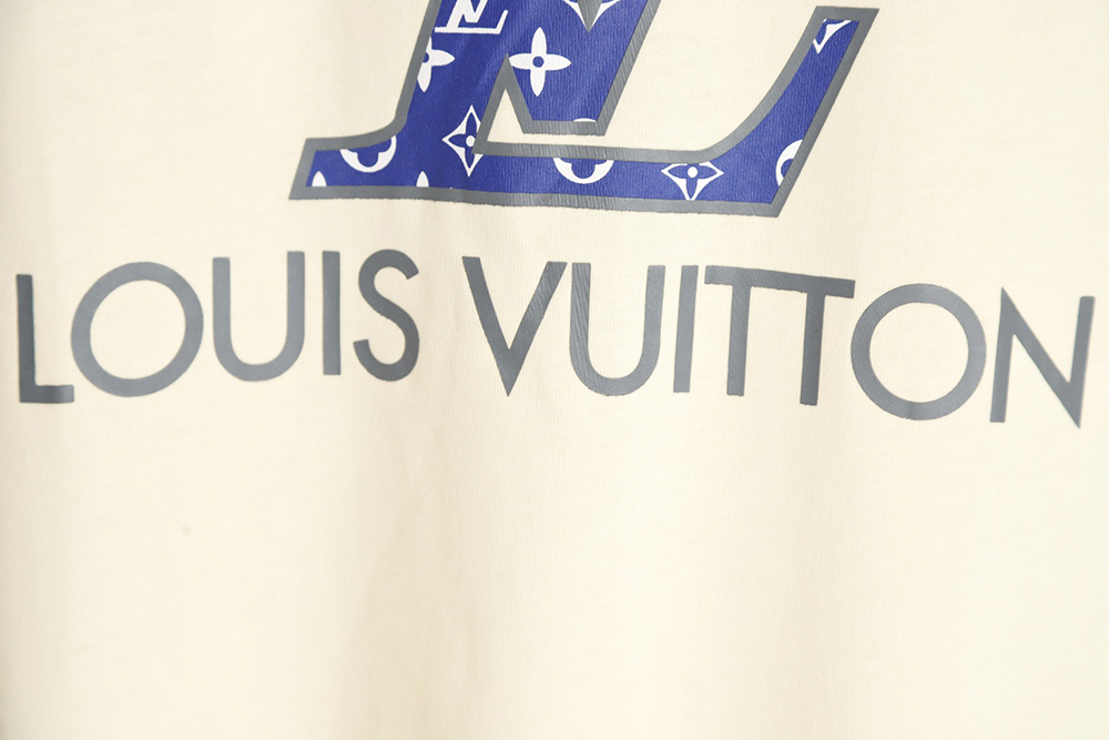Louis Vuitton 23ss old flower letter logo printed short sleeve TSK1