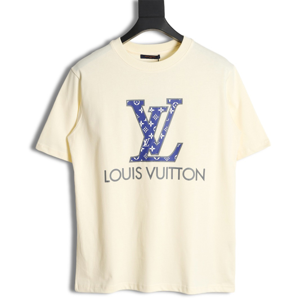 Louis Vuitton 23ss old flower letter logo printed short sleeve TSK1