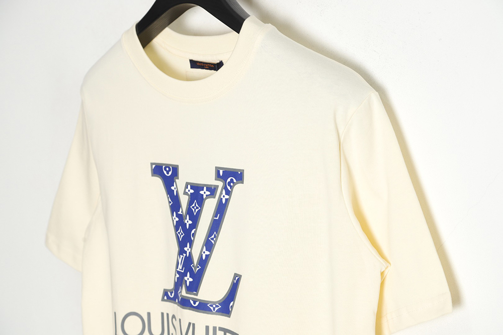 Louis Vuitton 23ss old flower letter logo printed short sleeve TSK1