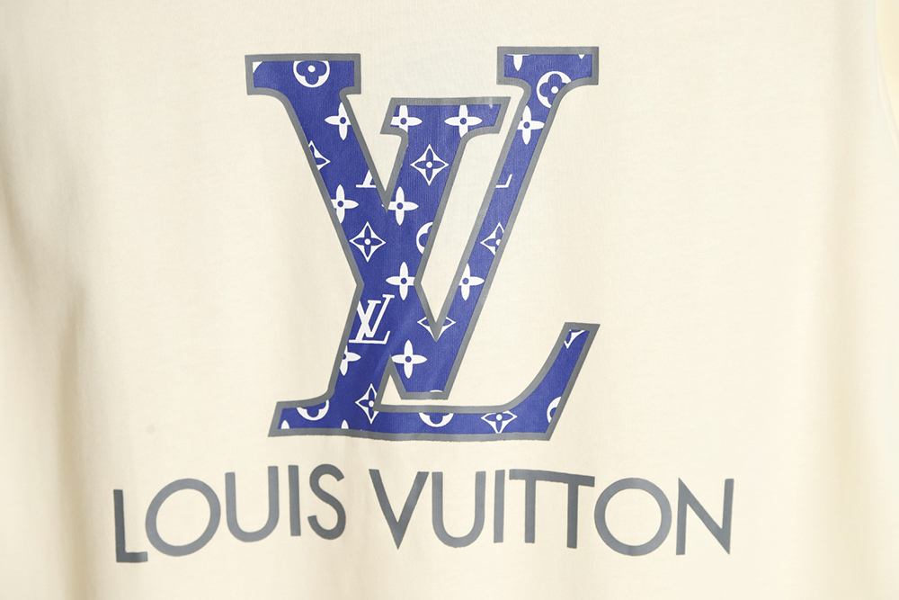 Louis Vuitton 23ss old flower letter logo printed short sleeve TSK1