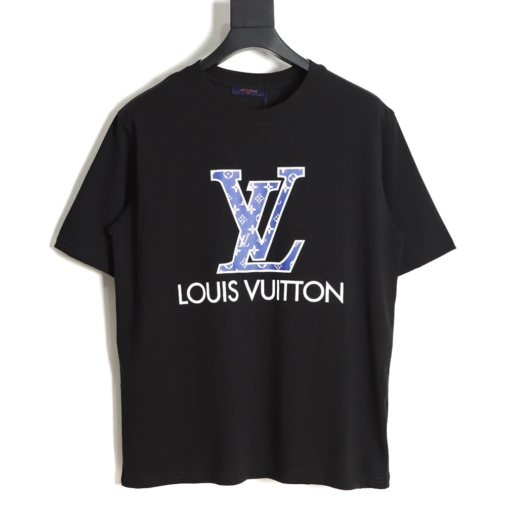 Louis Vuitton 23ss old flower letter logo printed short sleeve TSK2
