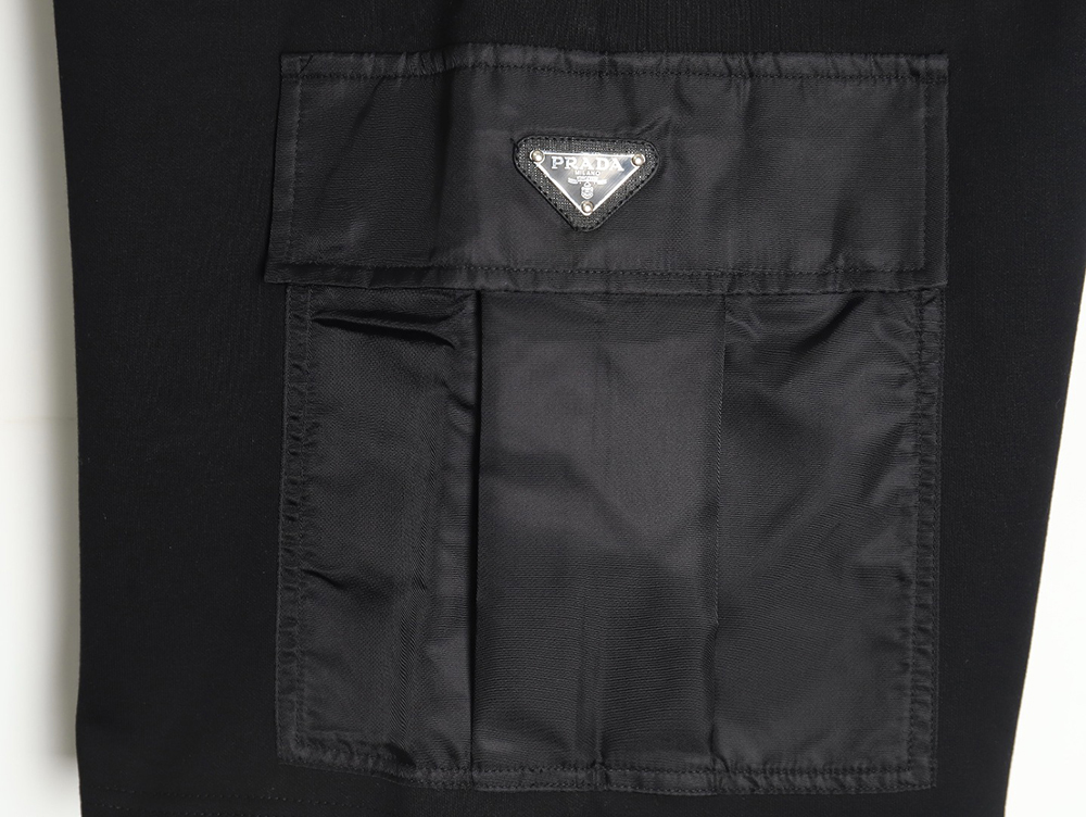 Prada PRD24SS Side Nylon Pocket Cotton Cargo Shorts