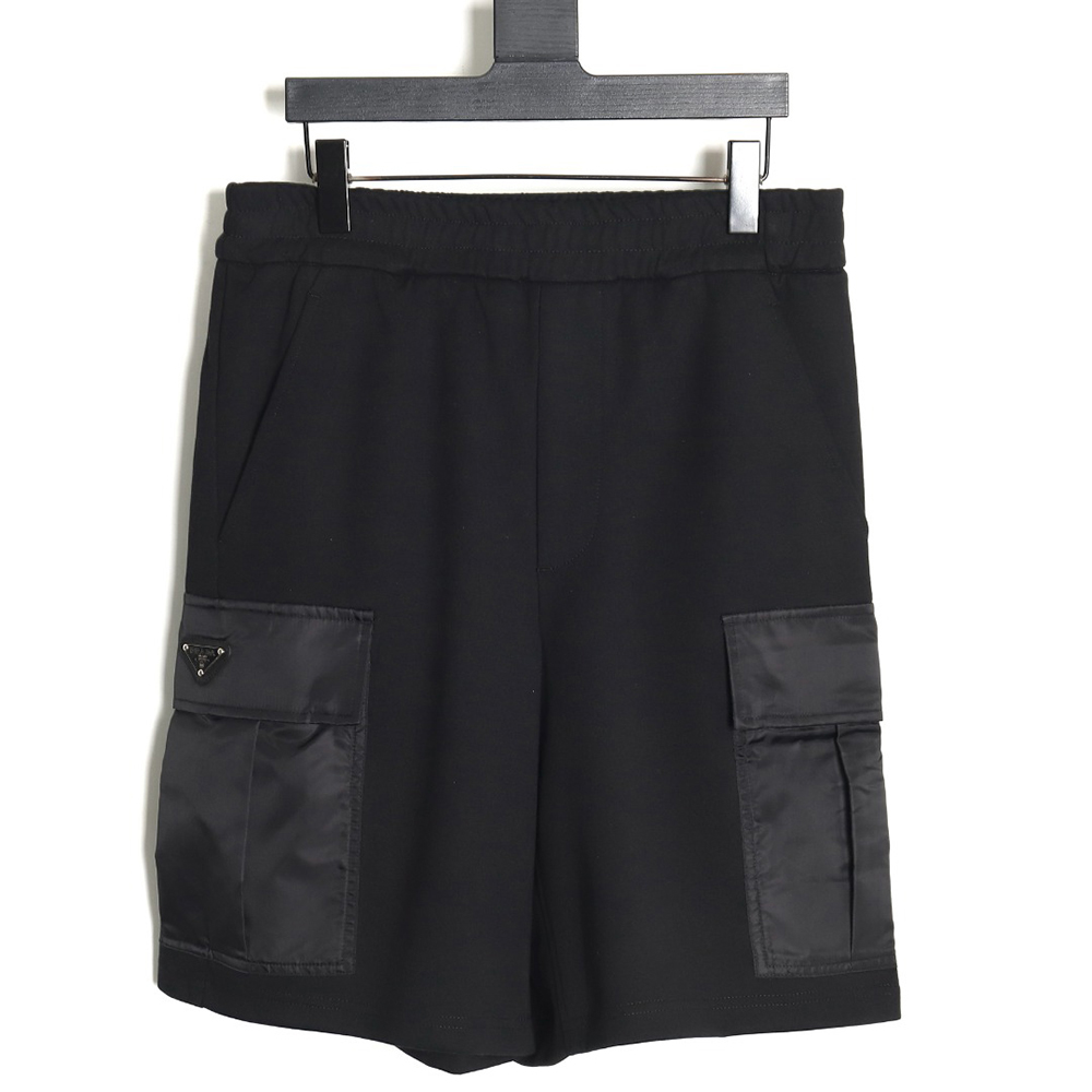Prada PRD24SS Side Nylon Pocket Cotton Cargo Shorts