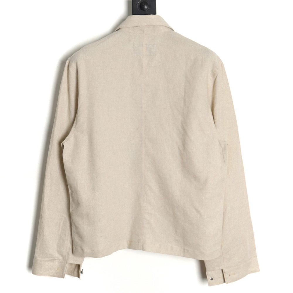 Prada PRD24SS Chambray Pocket Long Sleeve Shirt Jacket