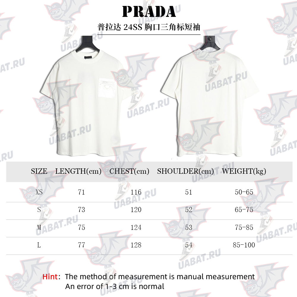 Prada 24SS chest triangle logo short sleeves