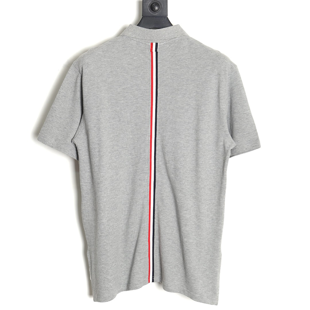 Thom Browne Back Web Short Sleeve Polo Shirt TSK2