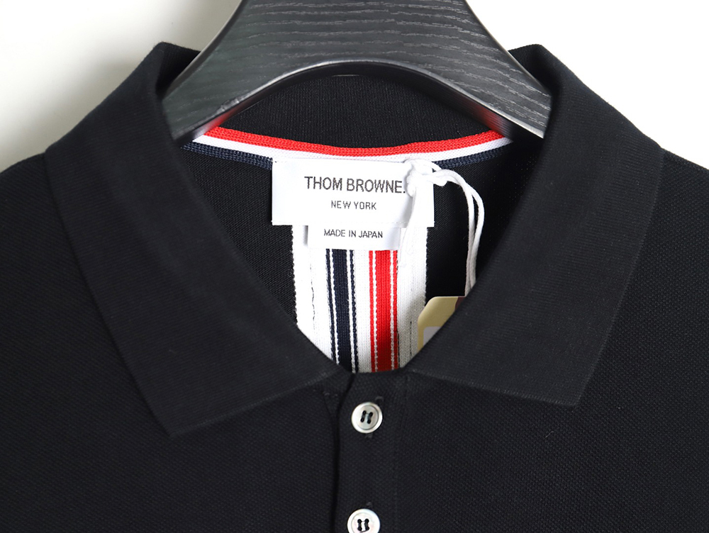 Thom Browne Back Web Short Sleeve Polo Shirt TSK4
