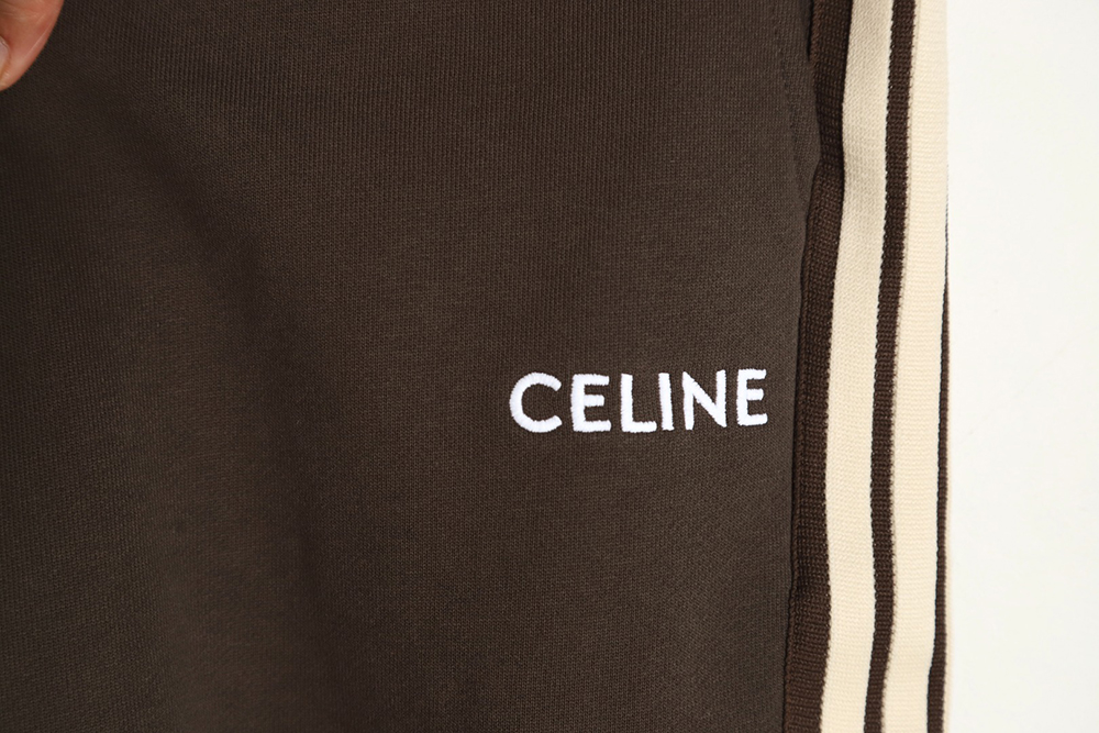 Celine 24ss classic embroidered ribbon shorts