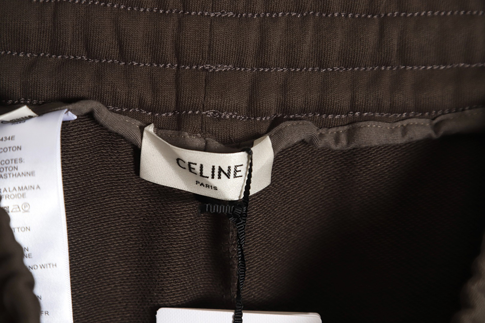 Celine 24ss classic embroidered ribbon shorts
