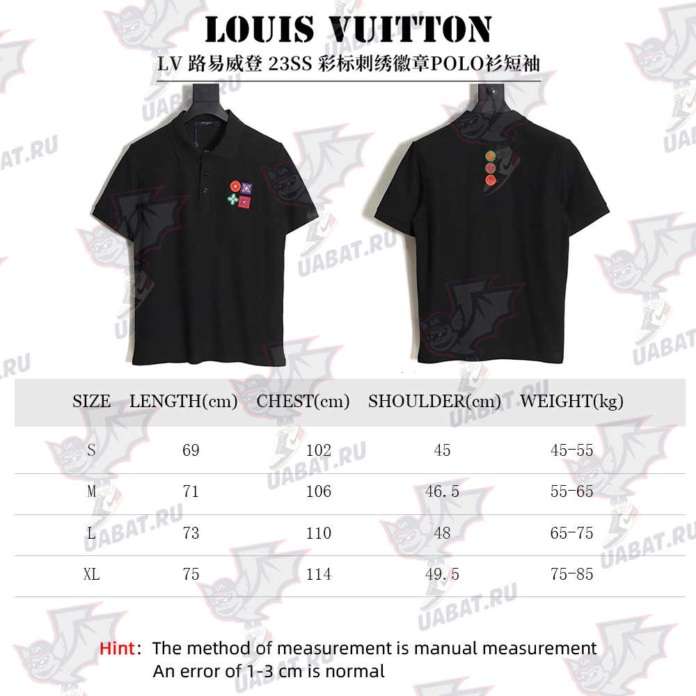 Louis Vuitton 24SS color label embroidered badge POLO shirt short sleeves